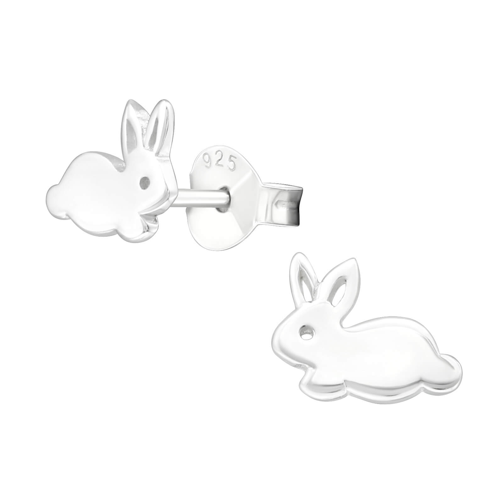 Silber Hase Ohrstecker mit Sterling 925