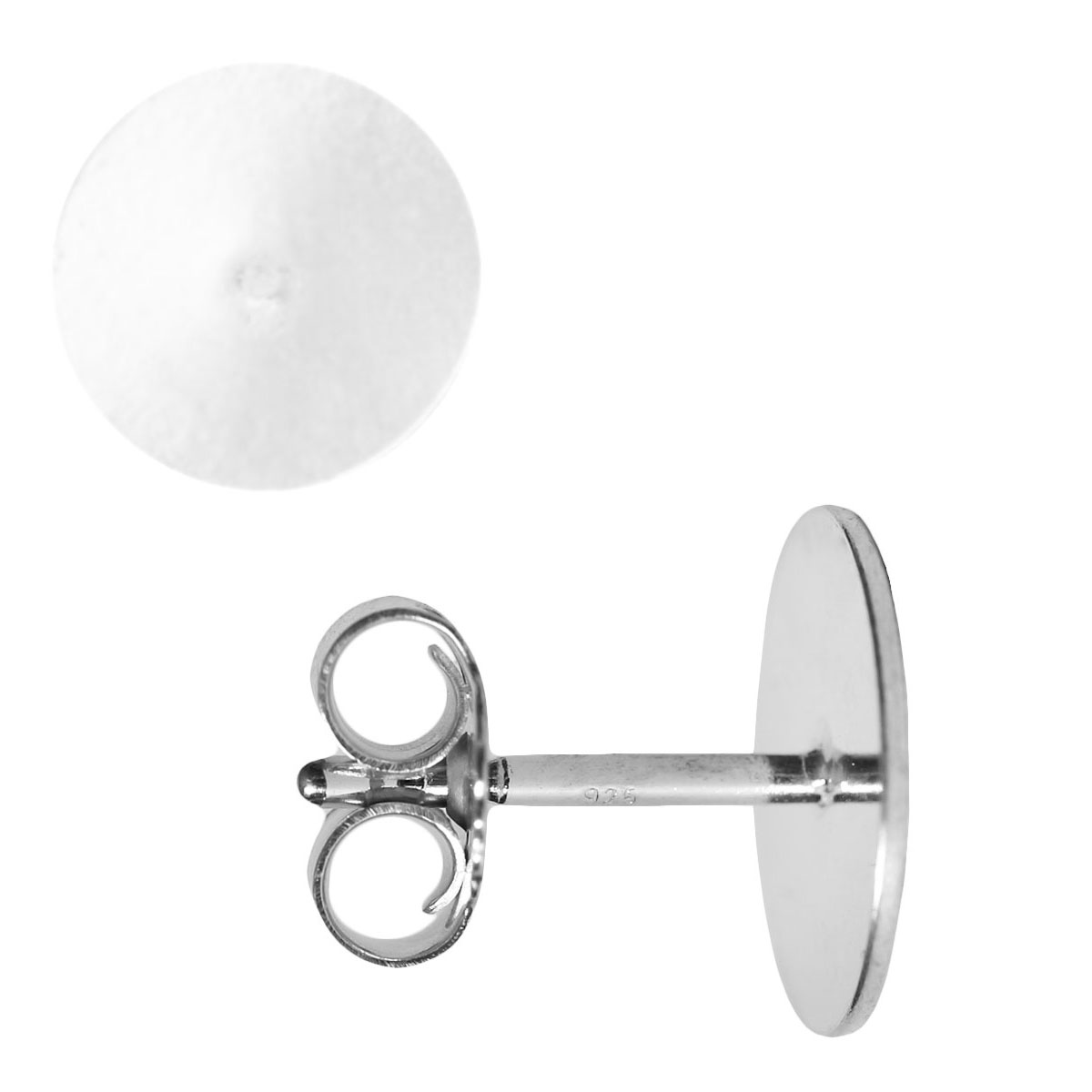 Ohrstecker Rohling mit Kugel und Öse 925 Sterling Silber Ohrring Größe 3 mm