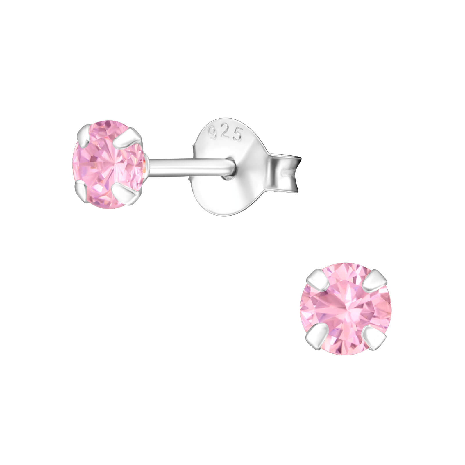 pink aurora Ohrringe Sterling borealis Zirkonia oder Silber in Ohrstecker mit 925