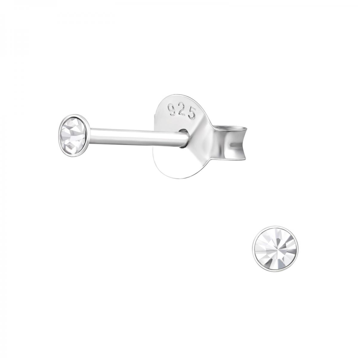 7mm Ohrringe Stecker aus Edelstahl mit Reißverschluss Siegel 3 Farbtöne Mit Zir