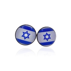 Flaggen Ohrringe Fahnen Ohrstecker 316L Chirurgenstahl Israel