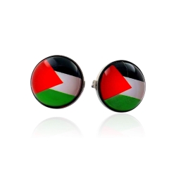 Flaggen Ohrringe Fahnen Ohrstecker 316L Chirurgenstahl Palästina