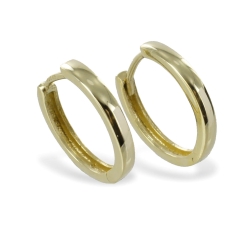 Klappcreolen 333 Gelbgold Ohrringe 14mm
