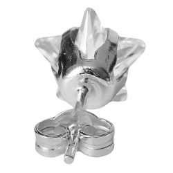 Ohrstecker 925 Sterling Silber mit Zirkonia Stern in transparent
