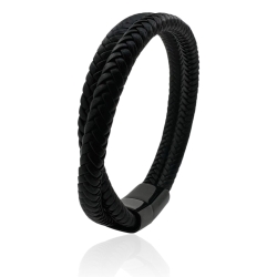 MARTIN1985 Hochwertiges Geflochtenes Echtleder Armband Unisex Damen Herren mit magnetischem Edelstahlverschluss Geschenkverpackung