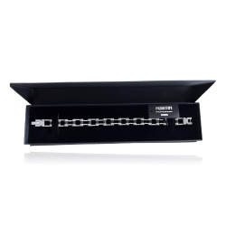 MARTIN1985 Fahrradketten Armband 316L Chirurgenstahl 21,5cm Motorradkette Unisex Damen Herren mit Geschenkverpackung