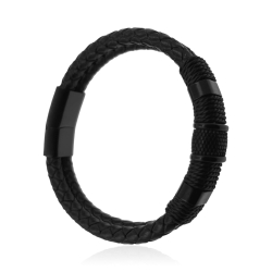 MARTIN1985 Hochwertiges Echtleder Armband geflochten Unisex Damen Herren mit magnetischem Edelstahlverschluss Geschenkverpackung