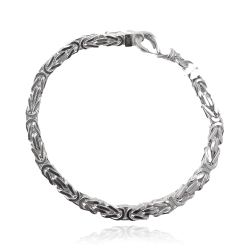 MARTIN1985 Hochwertiges Armband Königskette Ø 4,7mm 925 Sterling Silber 19cm Unisex Damen Herren mit Geschenkverpackung