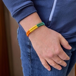 MARTIN1985 Modisches Armband Regenbogen Baumwolle Pride LGBTQ mit Geschenkverpackung