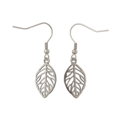 Ohrringe 316L Chirurgenstahl Ohrhaken Ohrhänger mit Blatt