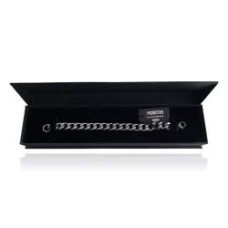 MARTIN1985 Panzerketten Armband 316L Chirurgenstahl 19cm Karabinerverschluss Unisex Damen Herren mit Geschenkverpackung