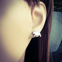 Ohrringe Ohrstecker 316L Chirurgenstahl mit Bär