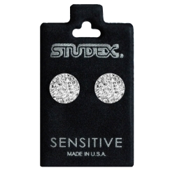 Kristalliner Chirurgenstahl Ohrstecker vergoldet in transparent Studex Sensitive