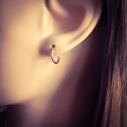Creolen Ohrringe 925 Sterling Silber rosévergoldet 10-30mm