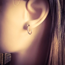 Creolen Ohrringe 925 Sterling Silber rosévergoldet 10-30mm