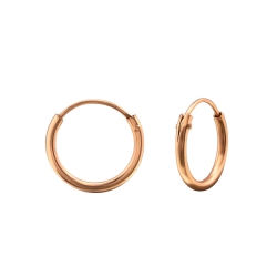Creolen Ohrringe 925 Sterling Silber rosévergoldet 10-30mm