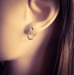 Creolen Ohrringe 925 Sterling Silber rosévergoldet 10-30mm