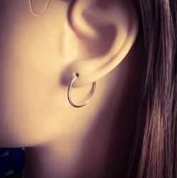Creolen Ohrringe 925 Sterling Silber rosévergoldet 10-30mm