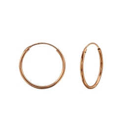 Creolen Ohrringe 925 Sterling Silber rosévergoldet 10-30mm