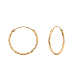 Creolen Ohrringe 925 Sterling Silber rosévergoldet 20mm
