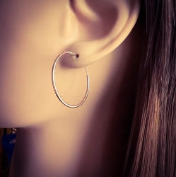 Creolen Ohrringe 925 Sterling Silber rosévergoldet 10-30mm
