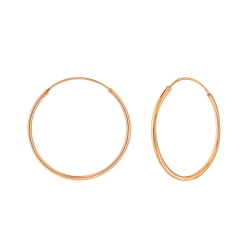 Creolen Ohrringe 925 Sterling Silber rosévergoldet 25mm