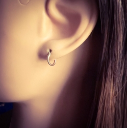 Creolen Ohrringe 925 Sterling Silber rosévergoldet 10-30mm