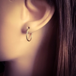 Creolen Ohrringe 925 Sterling Silber gelbvergoldet 8-30mm