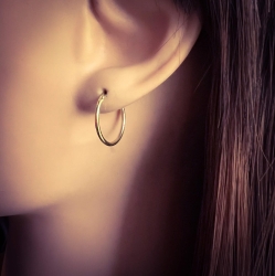 Creolen Ohrringe 925 Sterling Silber gelbvergoldet 16mm