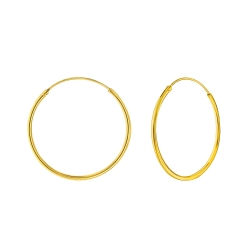Creolen Ohrringe 925 Sterling Silber gelbvergoldet 25mm