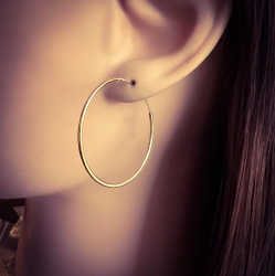 Creolen Ohrringe 925 Sterling Silber gelbvergoldet 30mm