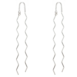 Durchzieher Zick Zack 925 Sterling Silber
