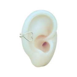 925 Sterling Silber Ohrmanschette mit Herz Ear Cuff Ohrklemme