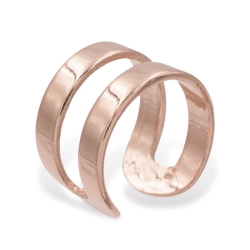 Ear Cuff 925 Sterling Silber rosévergoldet zweispaltig