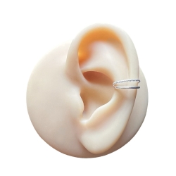 925 Sterling Silber vergoldete 2-linige Ohrmanschette Ear Cuff Ohrklemme