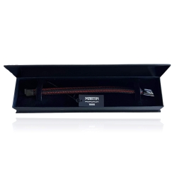 MARTIN1985 Hochwertiges Echtleder Armband Roter Draht Unisex Damen Herren mit magnetischem Edelstahlverschluss Geschenkverpackung