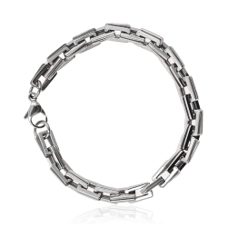 MARTIN1985 Edelstahl Armband 21,5cm Karabinerverschluss Unisex Damen Herren mit Geschenkverpackung