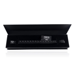 MARTIN1985 Schwarzes Edelstahl Kettenglieder Armband Unisex Damen Herren mit magnetischem Edelstahlverschluss Geschenkverpackung