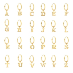 Einzelcreole 585 Gelbgold Ohrring für Initialen Buchstaben