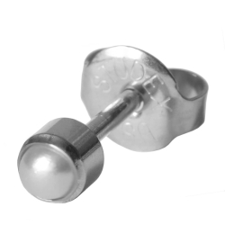 Erstohrstecker Chirurgenstahl Sterile Ohrstecker Zarge mit Perle 4mm