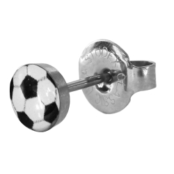 Ohrringe Erstohrstecker Chirurgenstahl mit Fussball Studex System 75