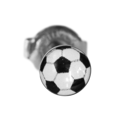 Ohrringe Erstohrstecker Chirurgenstahl mit Fussball Studex System 75