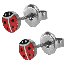 Chirurgenstahl Ohrstecker mit Marienkäfer Studex Sensitive