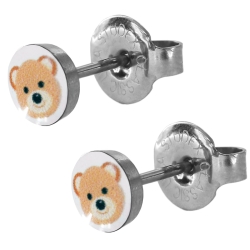 Chirurgenstahl Ohrstecker mit Teddybär Studex Sensitive