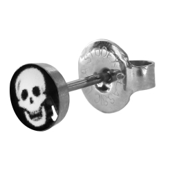 Chirurgenstahl Ohrstecker Ohrringe mit Totenkopf Studex Sensitive