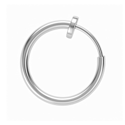 Fake Piercing Ohrring Creole silberfarben 12 mm