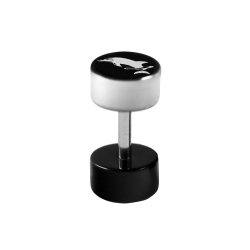 Fake Plug Ohrstecker mit Delfin 8 mm