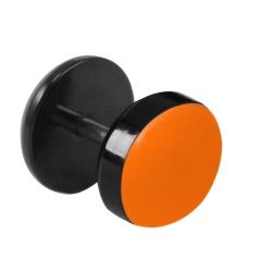 Fake Plug Ohrstecker Emaille in orange