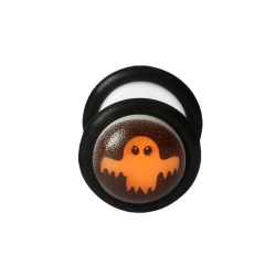 Fake Plug Halloween Ohrstecker im Dunkeln leuchtend Gespenst 12mm