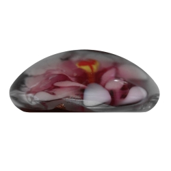 Cabochon Klebstein mit Blume 20mm